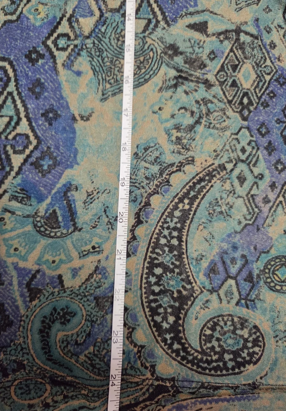Chico's Travelers Teal Paisley V-Neck Top Size XL - Picture 4 of 7